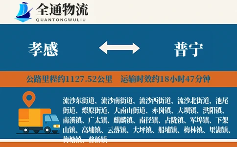 孝感到普宁货运公司