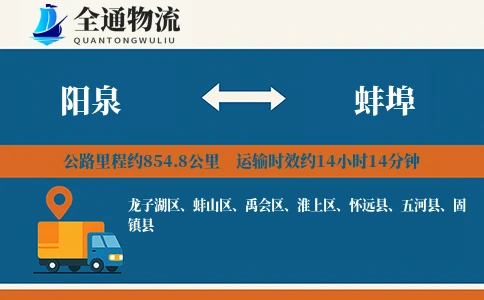 阳泉到蚌埠物流公司