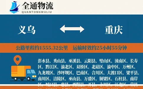 义乌到城口县物流公司