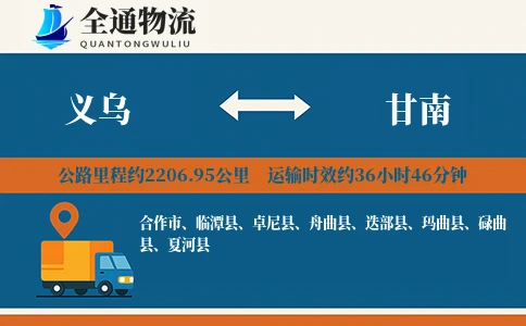 义乌到碌曲县物流公司