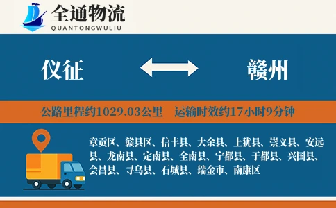仪征到赣州物流公司
