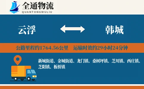 云浮到韩城物流公司