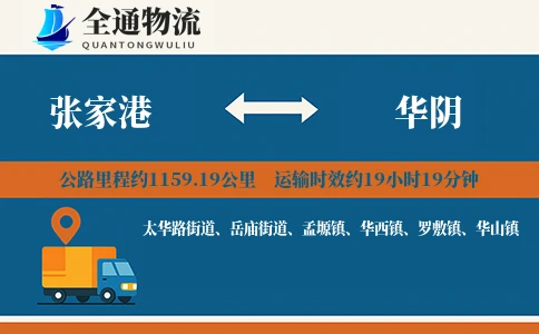 张家港到华阴物流公司