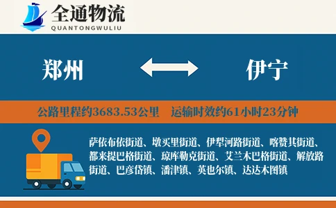郑州到伊宁物流公司