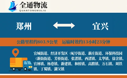 郑州到宜兴物流公司