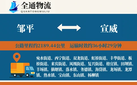 邹平到宣威货运公司